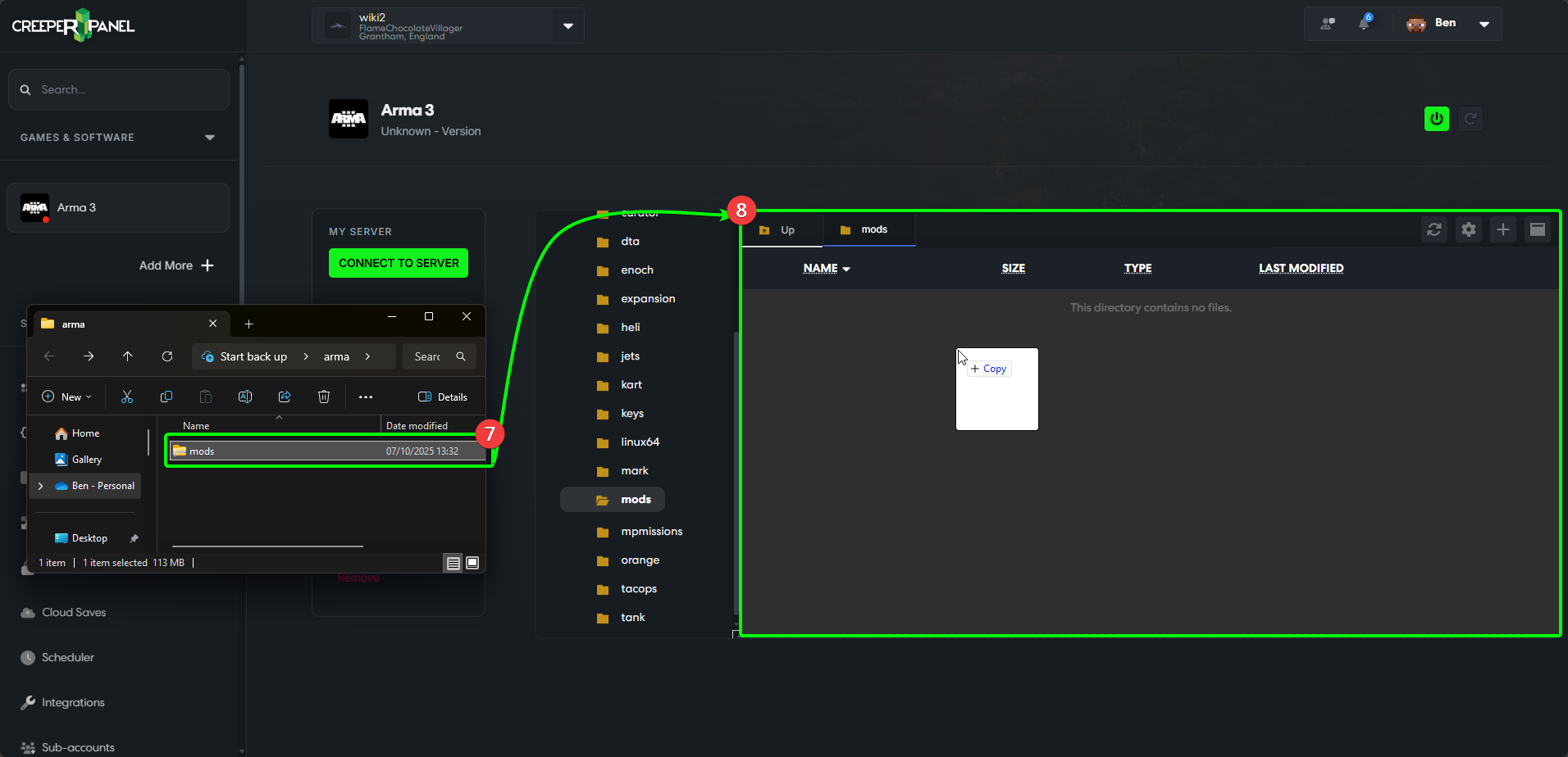CreeperPanel Arma3 Add Mods