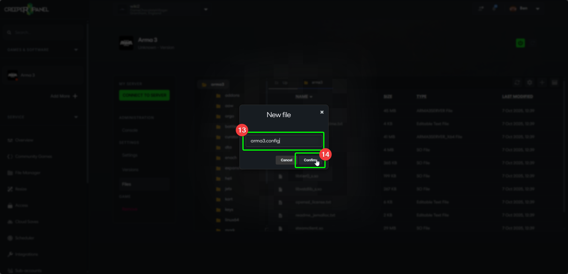CreeperPanel Arma3 Add Mods