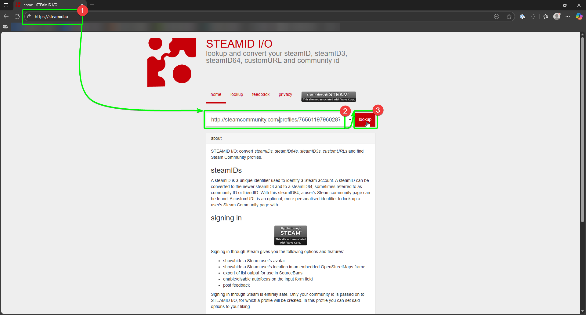 CreeperHost SteamID Lookup