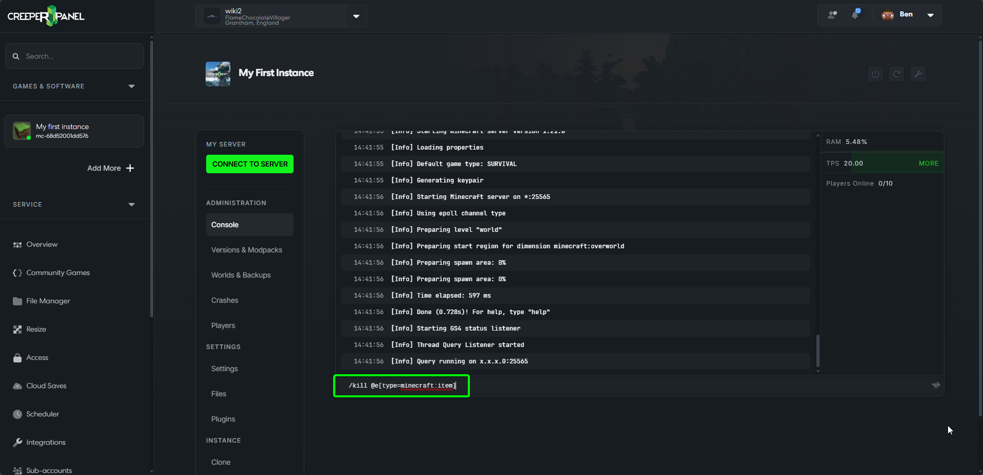 Minecraft Java Commands