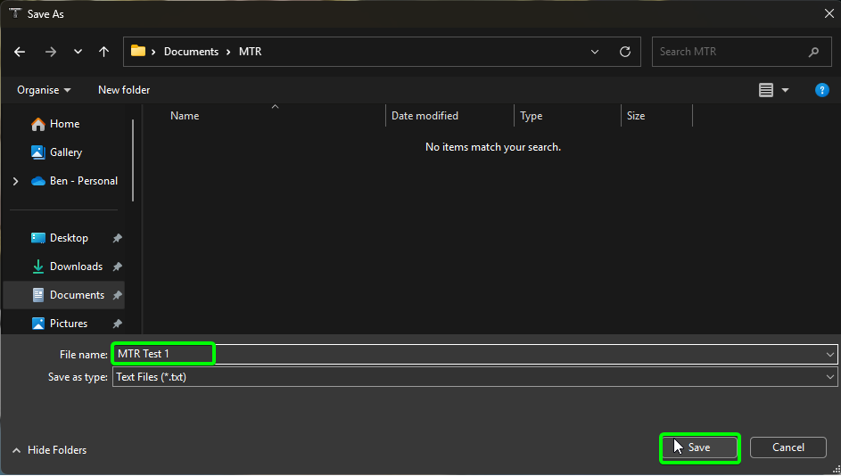 Connectivity Test MTR