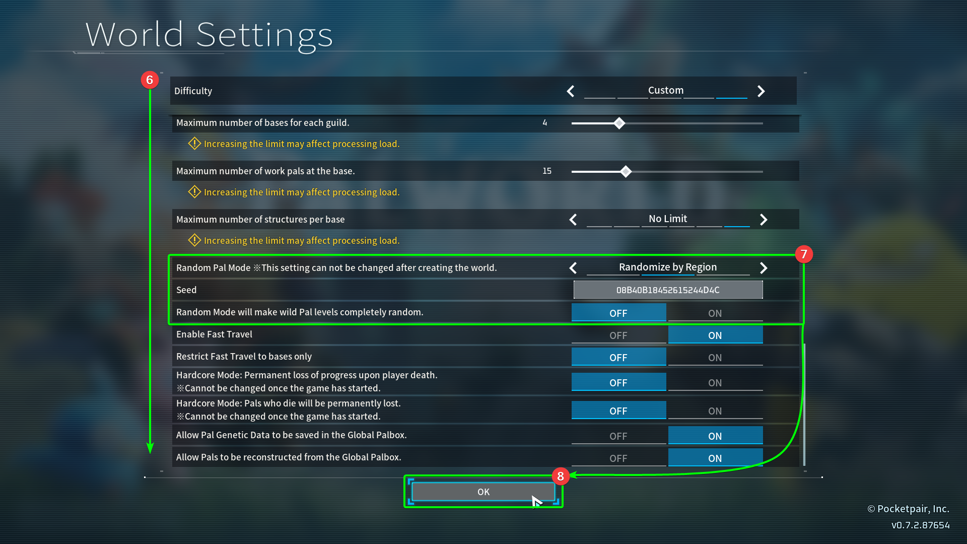CreeperPanel Palworld RandomSpawn