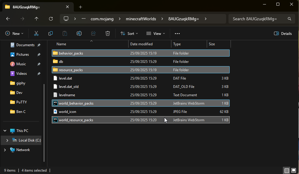 Minecraft Bedrock Import Packs